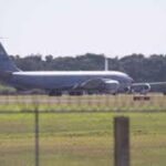 Seis aeronaves KC-135 al Aeropuerto Internacional de Las Américas (AILA), como parte del despliegue militar
